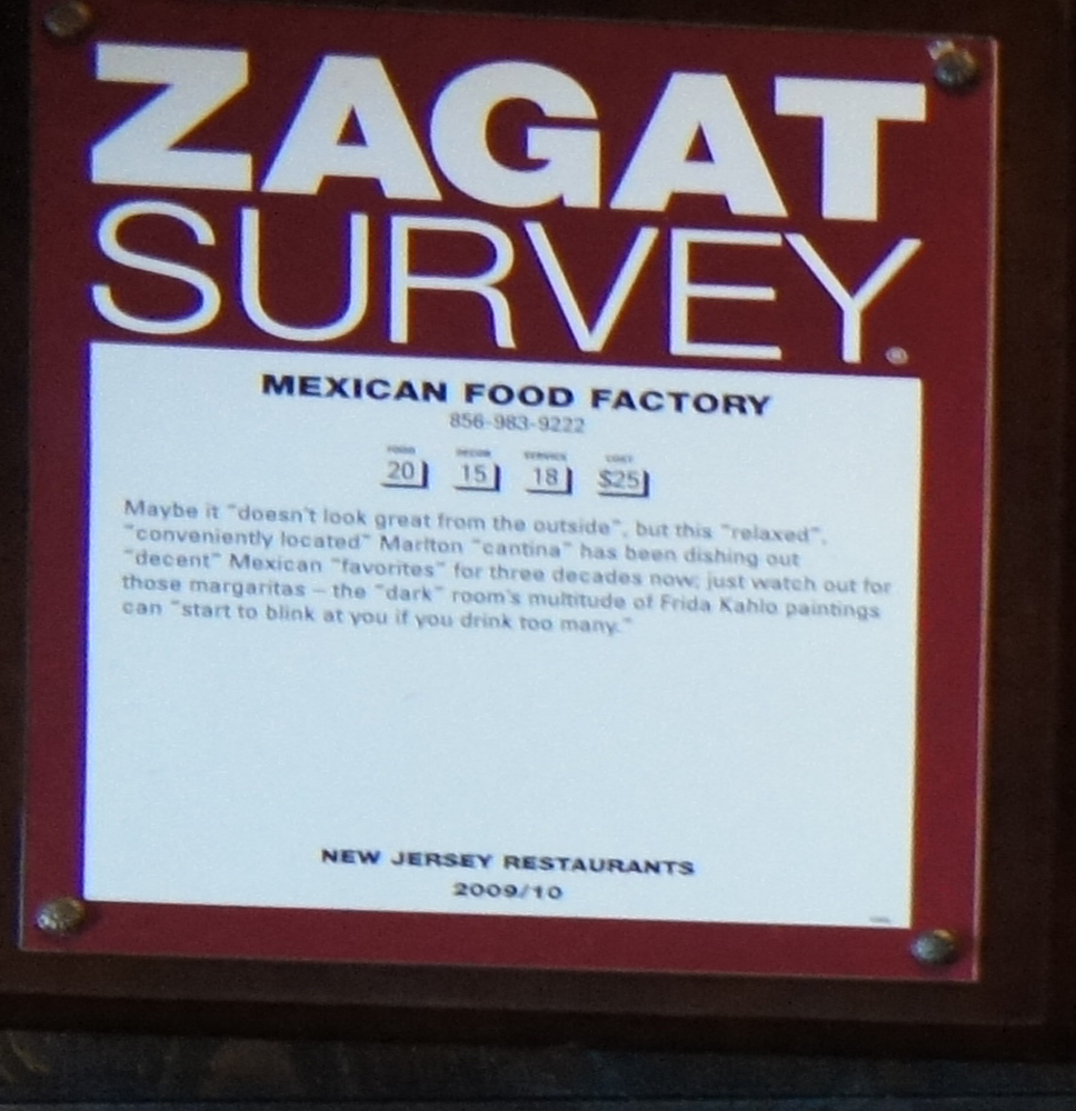 Zagat 2009 and 2010